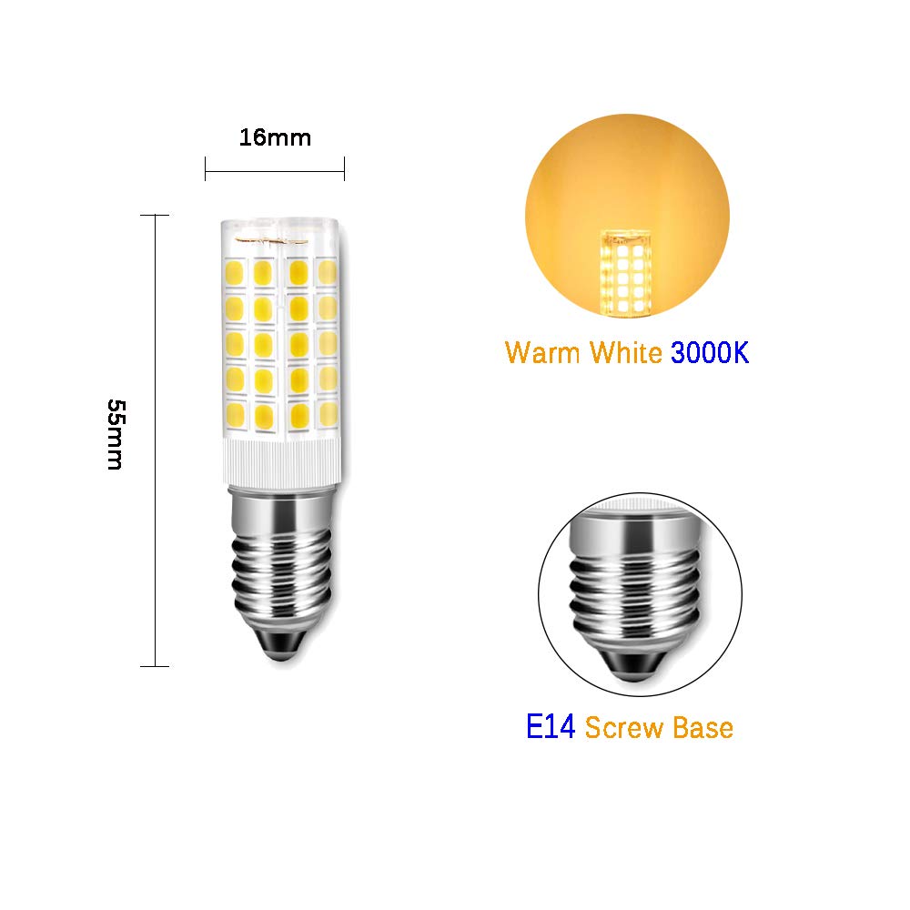 Żarówki ledowe Żarówki LED E14 5 W SMD 2835 50 Odpowiednik halogenu Mała podstawa śrubowa 500 lumenów 360 stopni Kąt świecenia Nie nadaje się do ściemniania