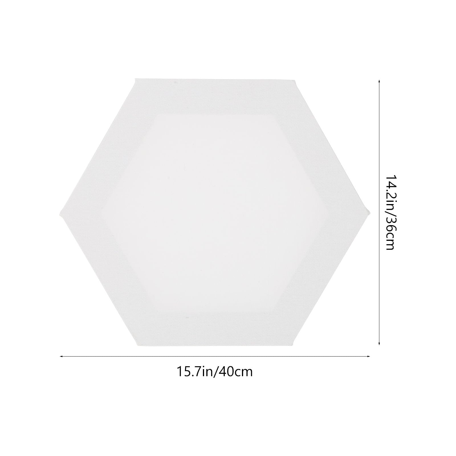 GALPADA Lot de 3 Panneaux Hexagonaux 40 CM en Toile Vierge Cadre, Surface Sûre sans Danger, pour Peinture à L'Huile et Loisirs Artistiques