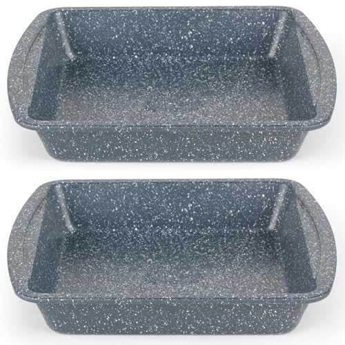 Russell Hobbs COMBO-5444 Square Baking Pan Roaster Tray Set of 2, Non-Stick, Carbon Steel Oven Tins,...