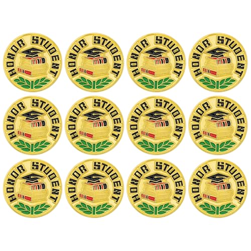 Image of SHOP AWARDS AND GIFTS Enamel Lapel Pins for Students Appreciation Reward Teacher Supplies Employees, Pack of 12, 3 /4 Inch