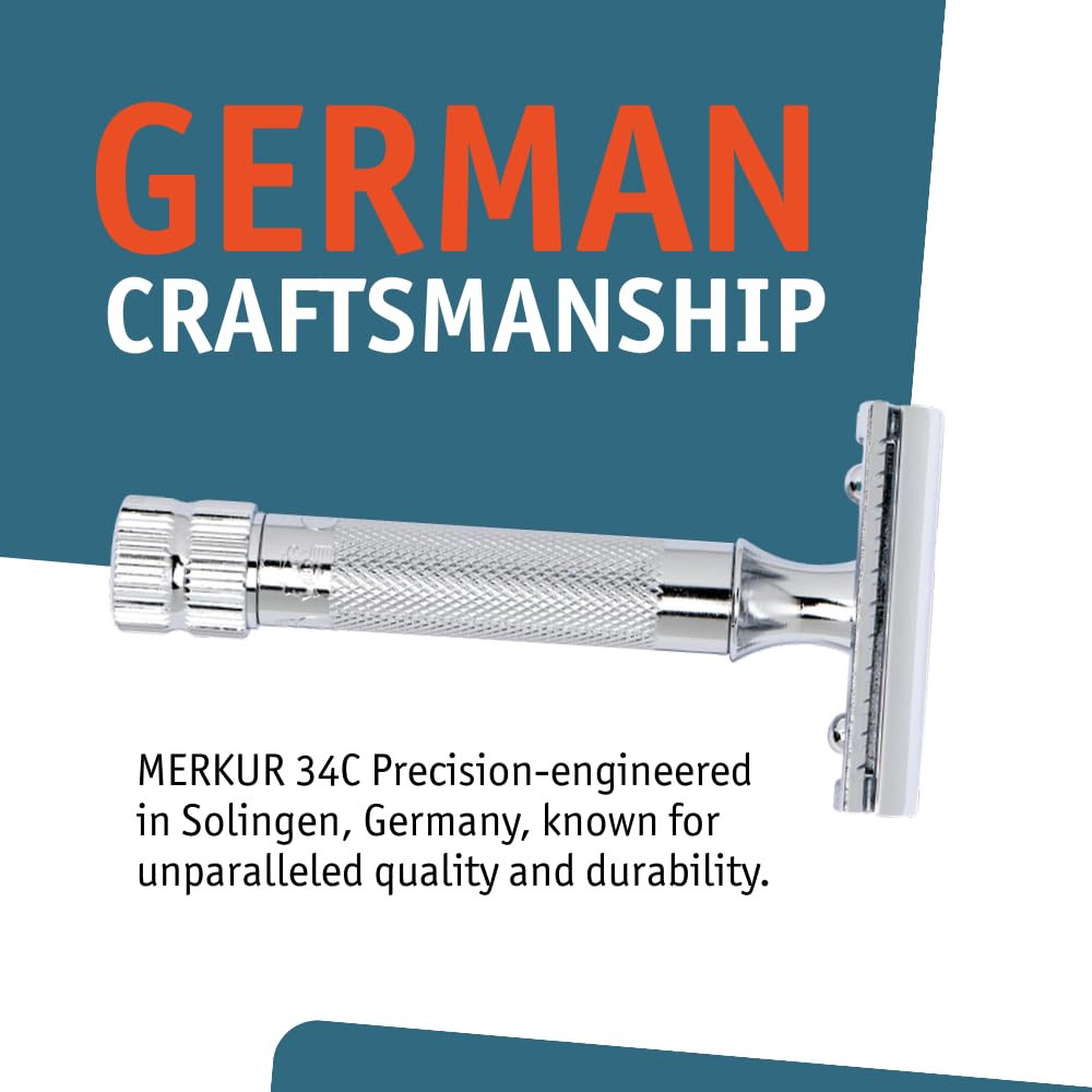 MERKUR MERKUR Short Handle Safety Razor with 10 blades