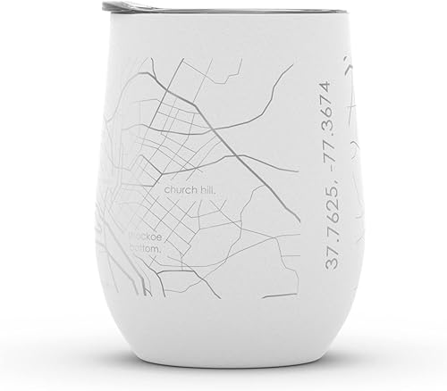 Vista 873 de Well Told Lexington Kentucky Map - Vaso de vino aislado con grabado de mapa de Kentucky, taza de acero inoxidable grabada (12 onzas, verde domingo)