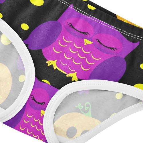 Animal Toddler Girls Underwear 2t Cotton Girl Panties Cute Cute Purple Owls Pumpkin Briefs Girls Undies4