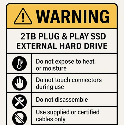 DriveNex SSD 2TB | Disco Duro Externo | 2 Terabytes | Adecuado para todos los sistemas operativos | Almacenamiento de Datos | Disco duro externo portátil | Unidad de disco duro externa externa (negro) - imagen 3