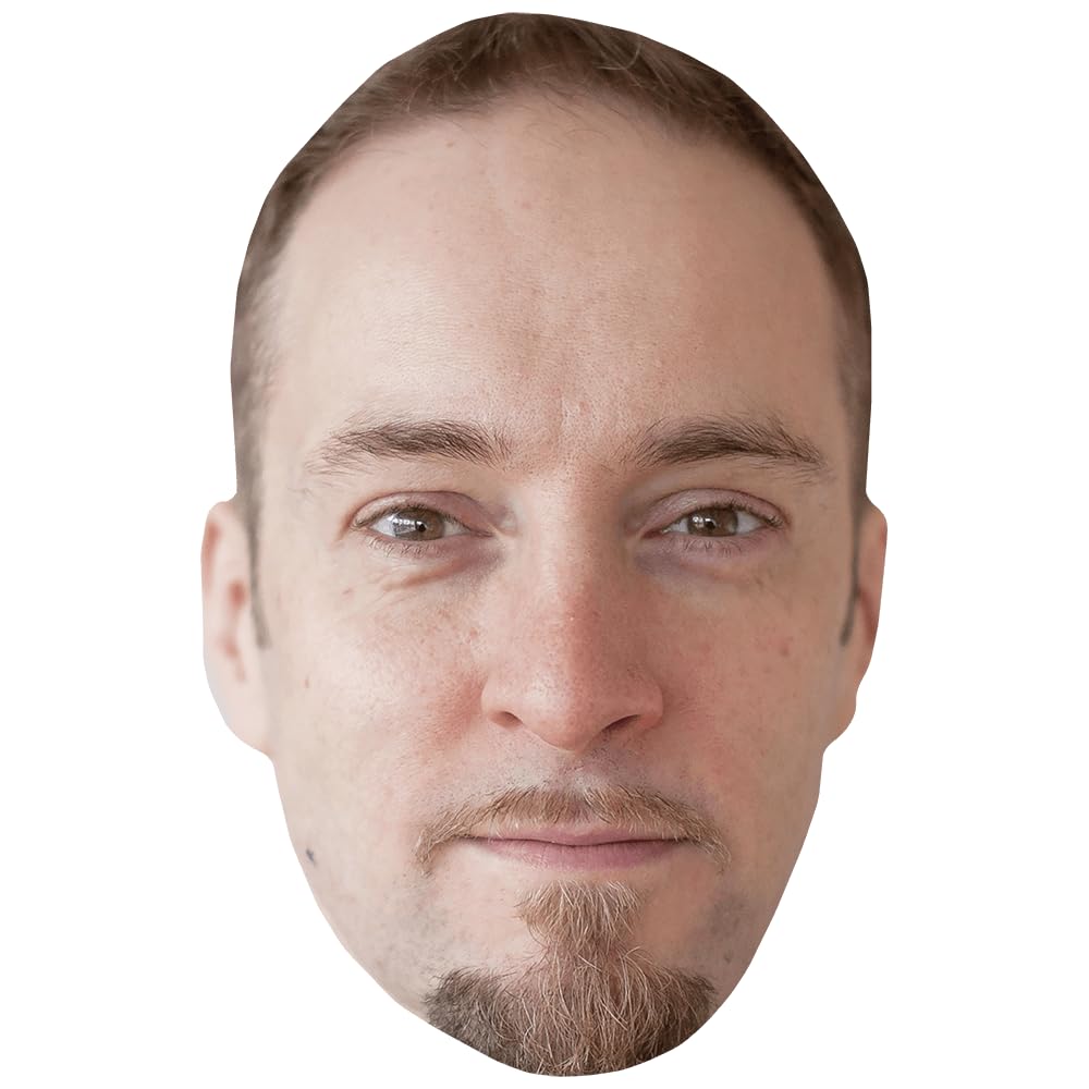 Derren Brown (Goatee) Celebrity Mask, Flat Card Face, Fancy Dress Mask