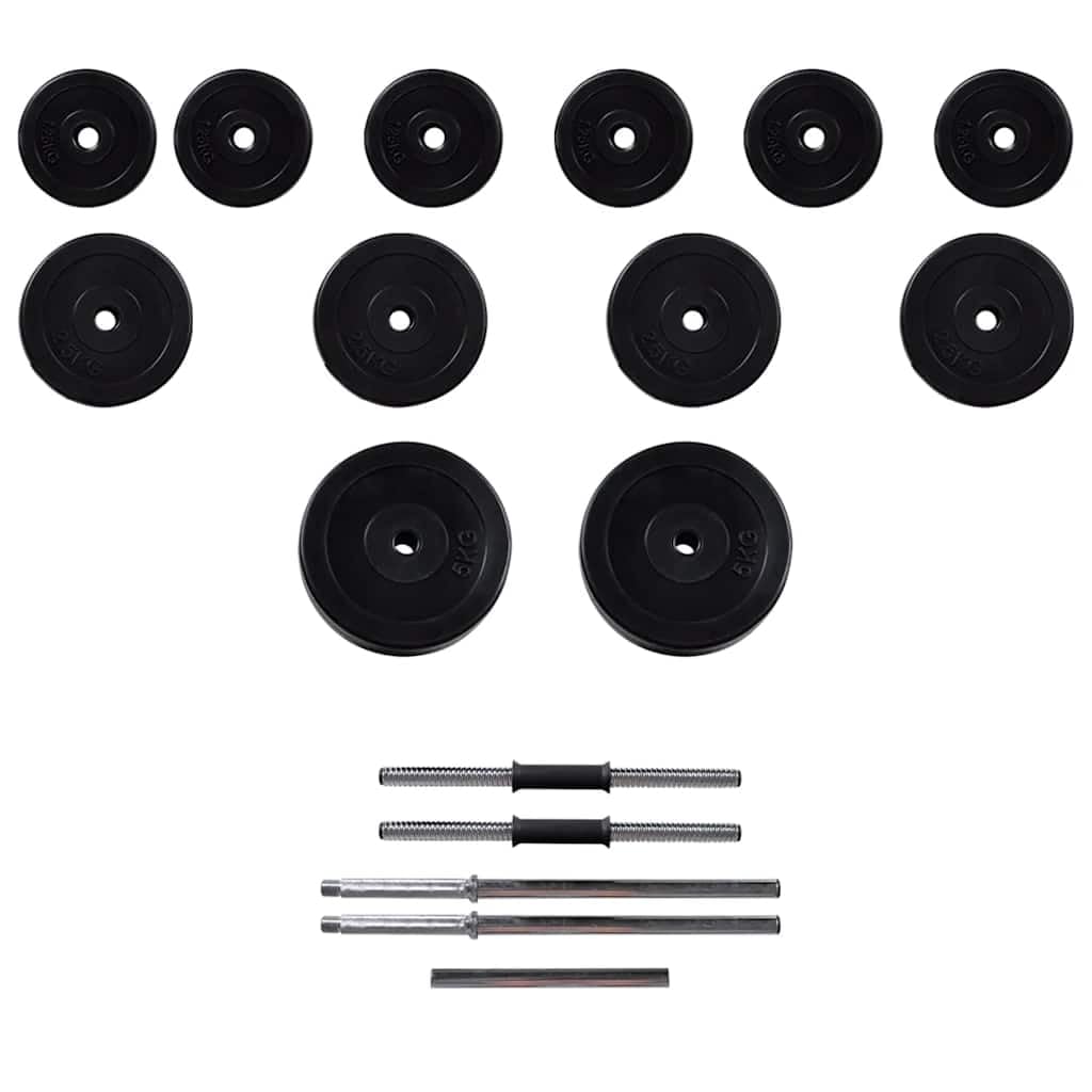 Estación de fuerza con mancuernas de 30,5 kg, dispositivo de fitness para el desarrollo muscular, entrenamiento de fuerza Homegym, con banco de pesas ajustable y rack