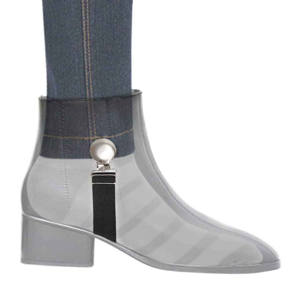 Boncas Improved Adjustable Elastic Boot Clips Boot Straps Pant Clips Stirrups Leg Straps Keeping Your Pants Tucked