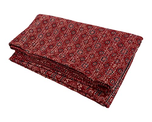 Sophia-Art Couvre-lit vintage imprimé bohème et végétal, queen size, fait à la main,...