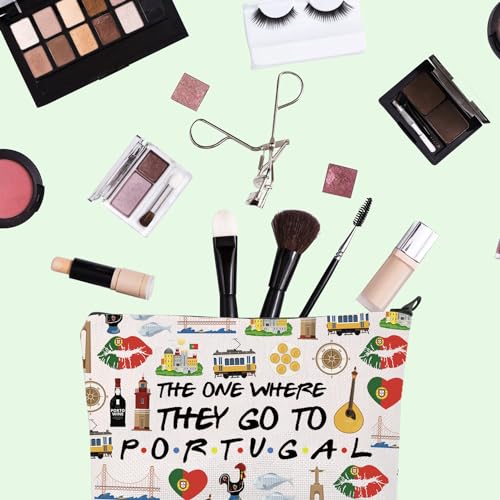 FOTAP Portugal Trip Makeup Bag - Multicolour Cartoon Cosmetic Case - Unisex Travel Gift Bag - Zipper Closure - Image 4