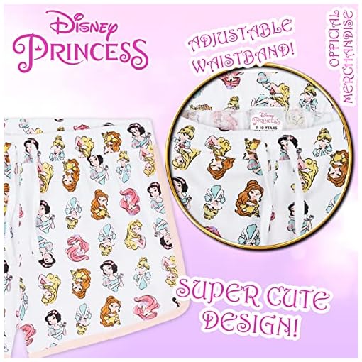 Disney Meisjes Pyjama Broekjes 2 Pack Katoen Prinses Pyjama Shorts - Image 4