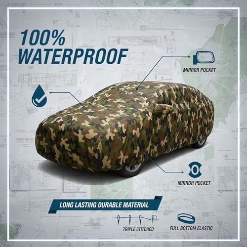 Image of Sulfar 100% Waterproof Car Body Cover for BMW 2 Series - Triple-Stitched Dustproof UV, Heat & Rain Protection with Mirror Pockets, Full-Bottom Elastic & Free Storage Bag - All-Weather Indoor Outdoor (