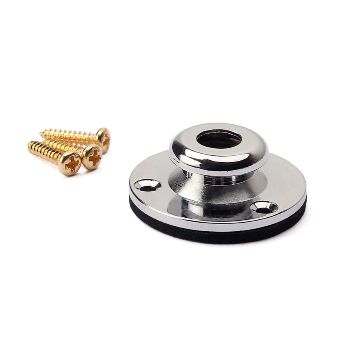 SHOWERORO 2pcs Acoustic Guitar Locking Tuners Endpin Jack Screw Mount Strap Button Chrome