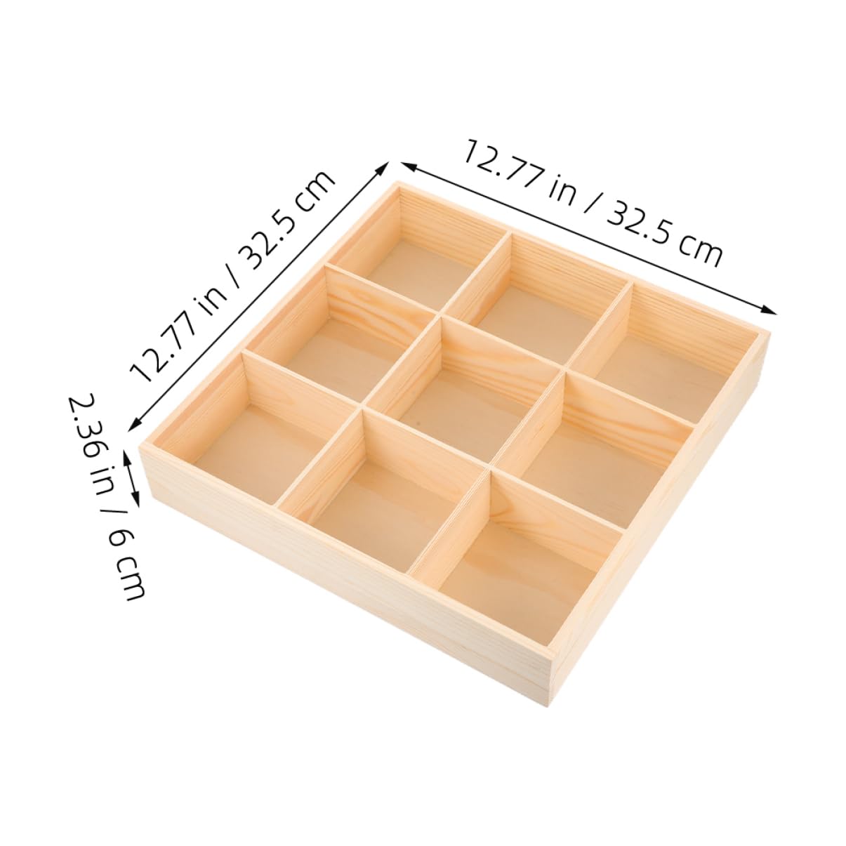 Cabilock Scatola Organizer Multi Scomparto in Legno 2 Pezzi | Cassetti e Guardaroba, Divisori Interni, Uso Versatile e Struttura per Impiego Prolungato