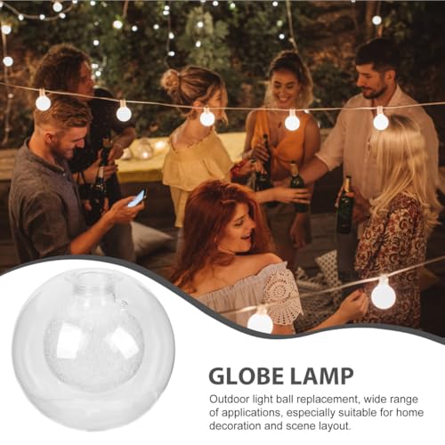 Image of Angoily G9 Glass Lamp Shade Replacement Double Layer Transparent Globe Light Cover 3.9 Inch Ceiling Lamp Shade for Home and Outdoor Decoration
