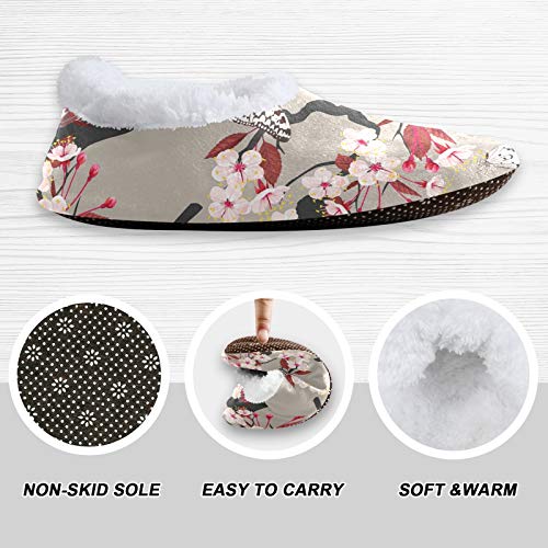 Oyihfvs Unisex Fuzzy House Slippers Memory Foam Warm Slip Shoes Fur Lining M-XXL3