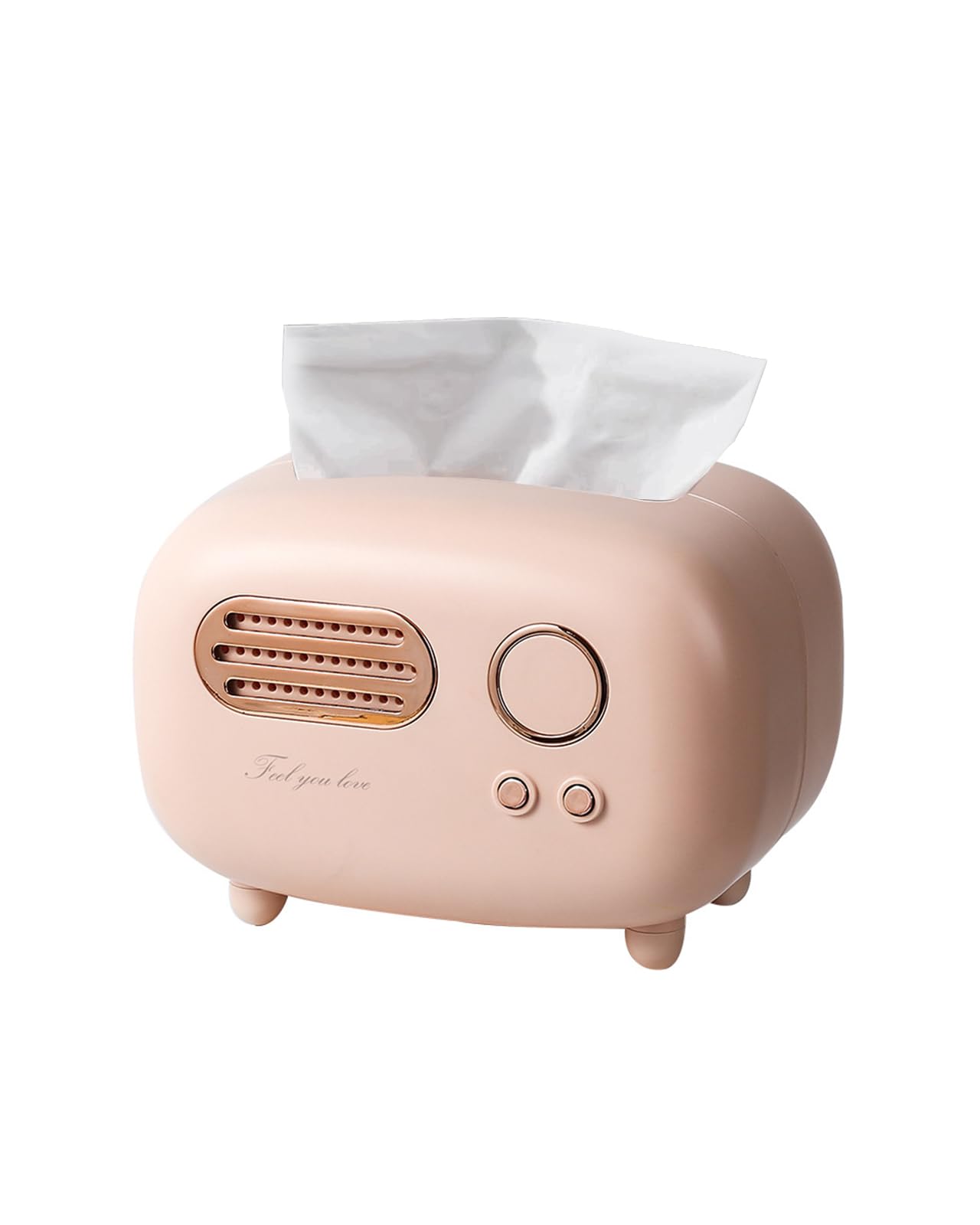 SGVAHY Retro Radio Shape Tissue Cover Box - Unique Multifunction Tissue Box for Kitchen, Bedroom, Office, Parlor, Bathroom Decoration - Creative Gift (Retro Radio Pink)