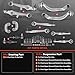 A-Premium Set of 12, Front Upper Lower Control Arm, Sway Bar Link, Outer Tie Rod End, Compatible with Audi A4 (Quattra) 96-01, A6 Quattro 99-02, S4 00-02, Volkswagen Passat 98-02