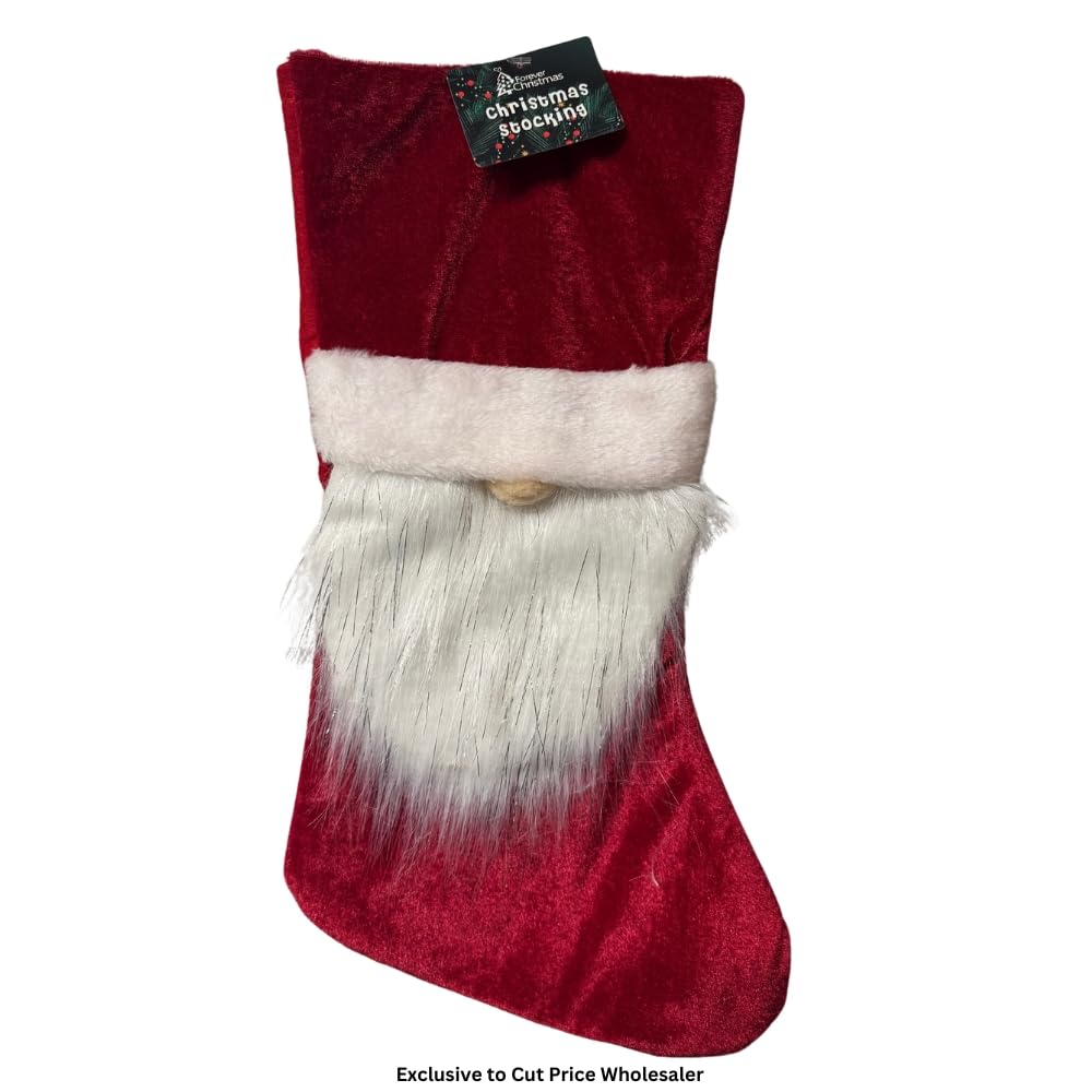 Top Sale Christmas Stocking - Red and White Gonk Design19cm x 45cm