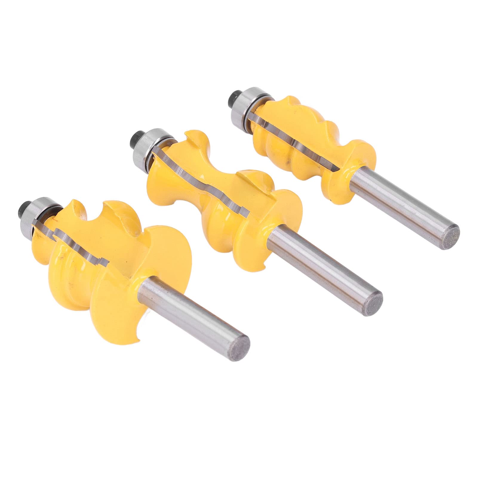 Set di frese per fresatura da 3 pezzi per modellatura architettonica, accessori per la lavorazione del legno, gambo da 8 mm