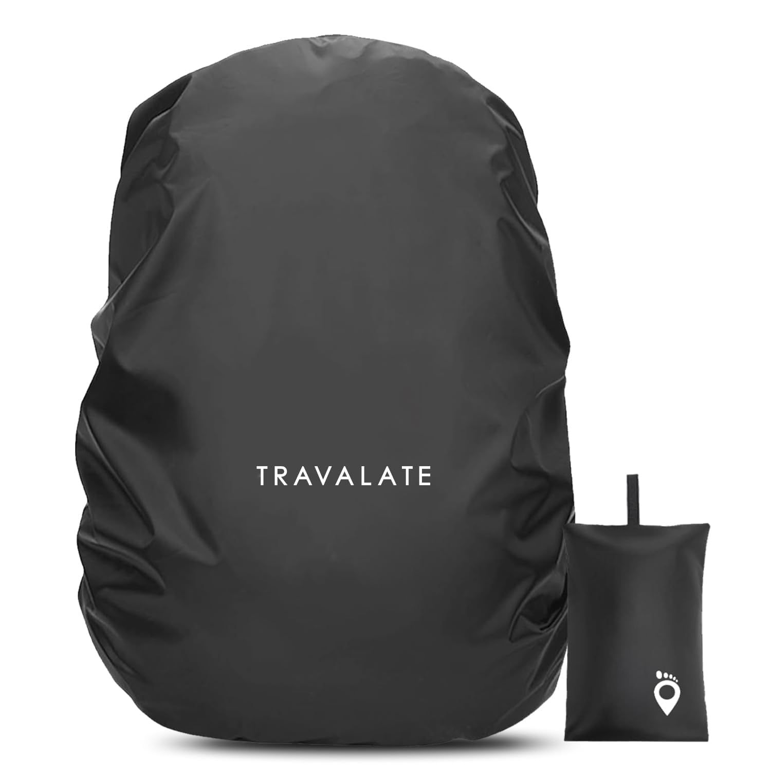 TRAVALATE Waterproof Rain Cover for Backpack | Backpack Cover with Adjustable Push Buckle, Shoulder Strap Buckle and Elastic for perfect fittings | Bags Cover for Hiking, Camping & Trekking – Black-image-6