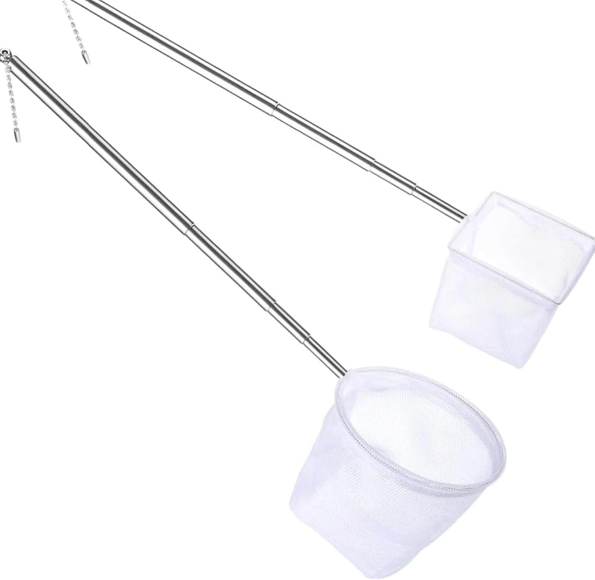 2-Pack Aquarium Fish Net,Fast-Dry Mesh Scoop with Extendable Handle | 3.3In & 2.6in Fishes Tank Shrimp Net Debris Cleaning Tools,Small Fish Net for Fish Tank for Shrimp & Bettas