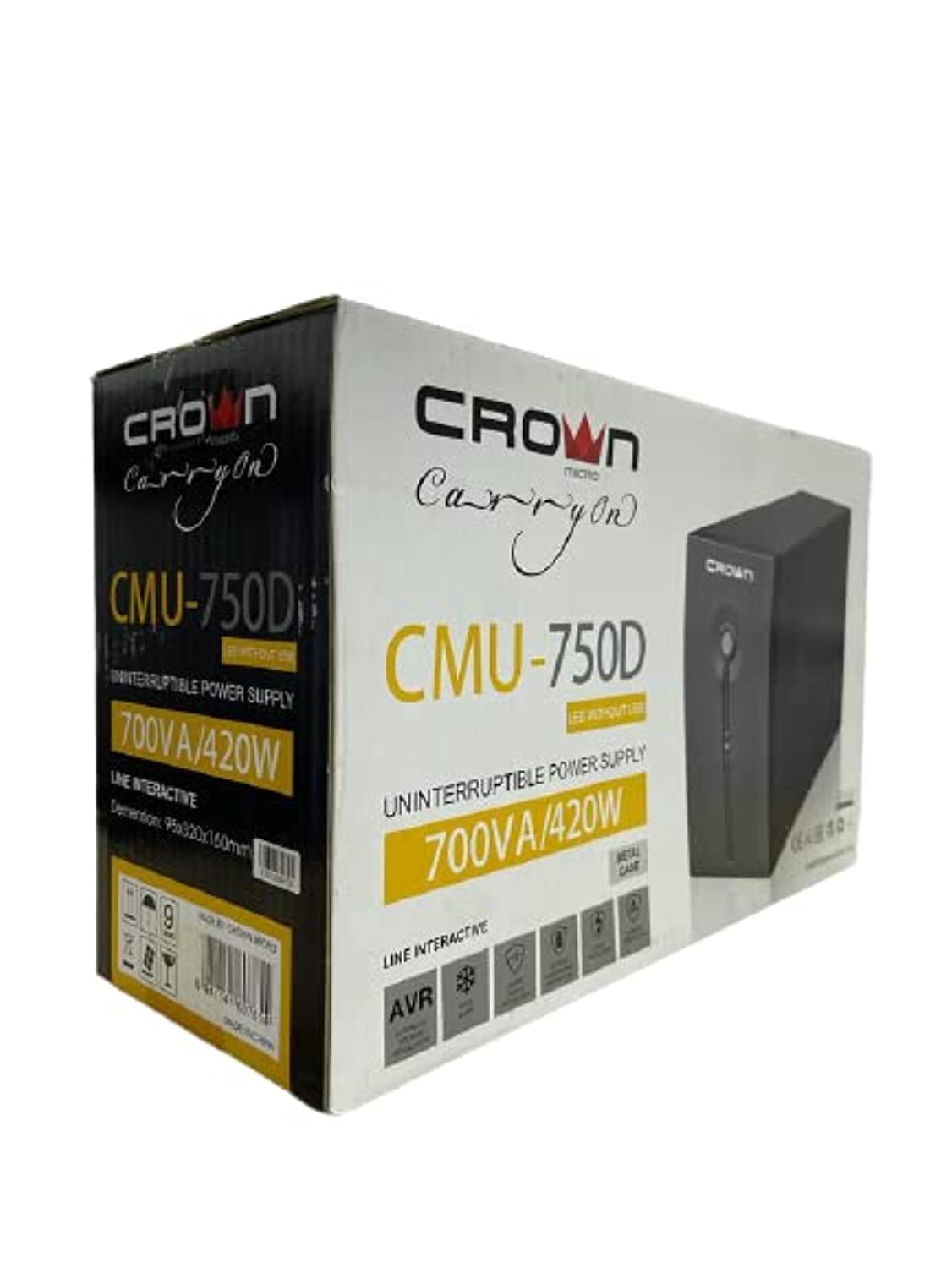 CROWN MICRO OFFLINE UPS BLACK - CMU-750D