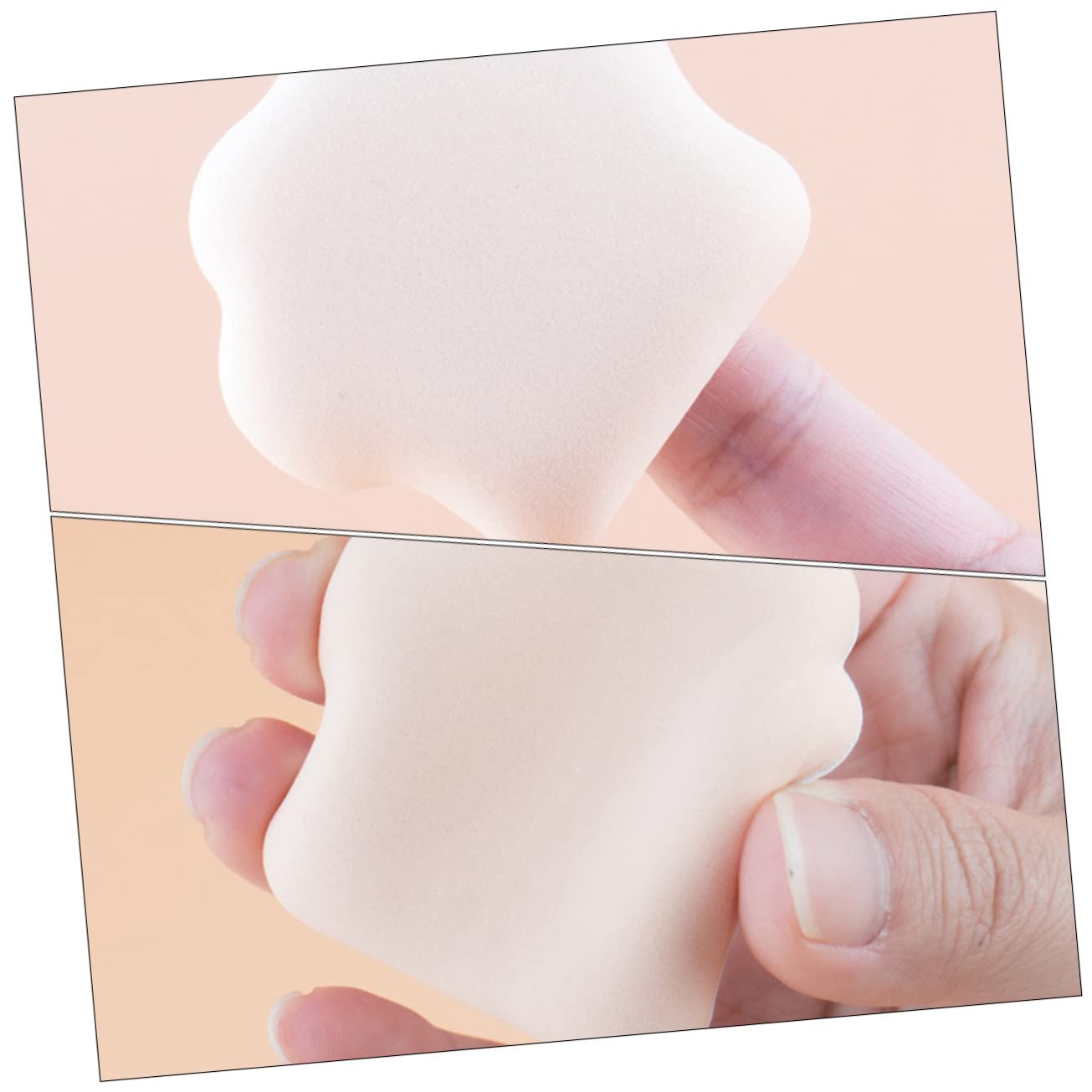 HAKIDZEL Adorable Cat Paw Makeup Puff 3pcs Face for Powder Concealer Brush for Ladies