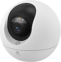 EZVIZ 4K Indoor WiFi Surveillance Camera 360° IP Camera 8MP, AI Person/Pet/Noise Detection, Color Night Vision, Automatic Tracking and Zoom, Two-Way Call, 5GHz/2.4GHz, C6c