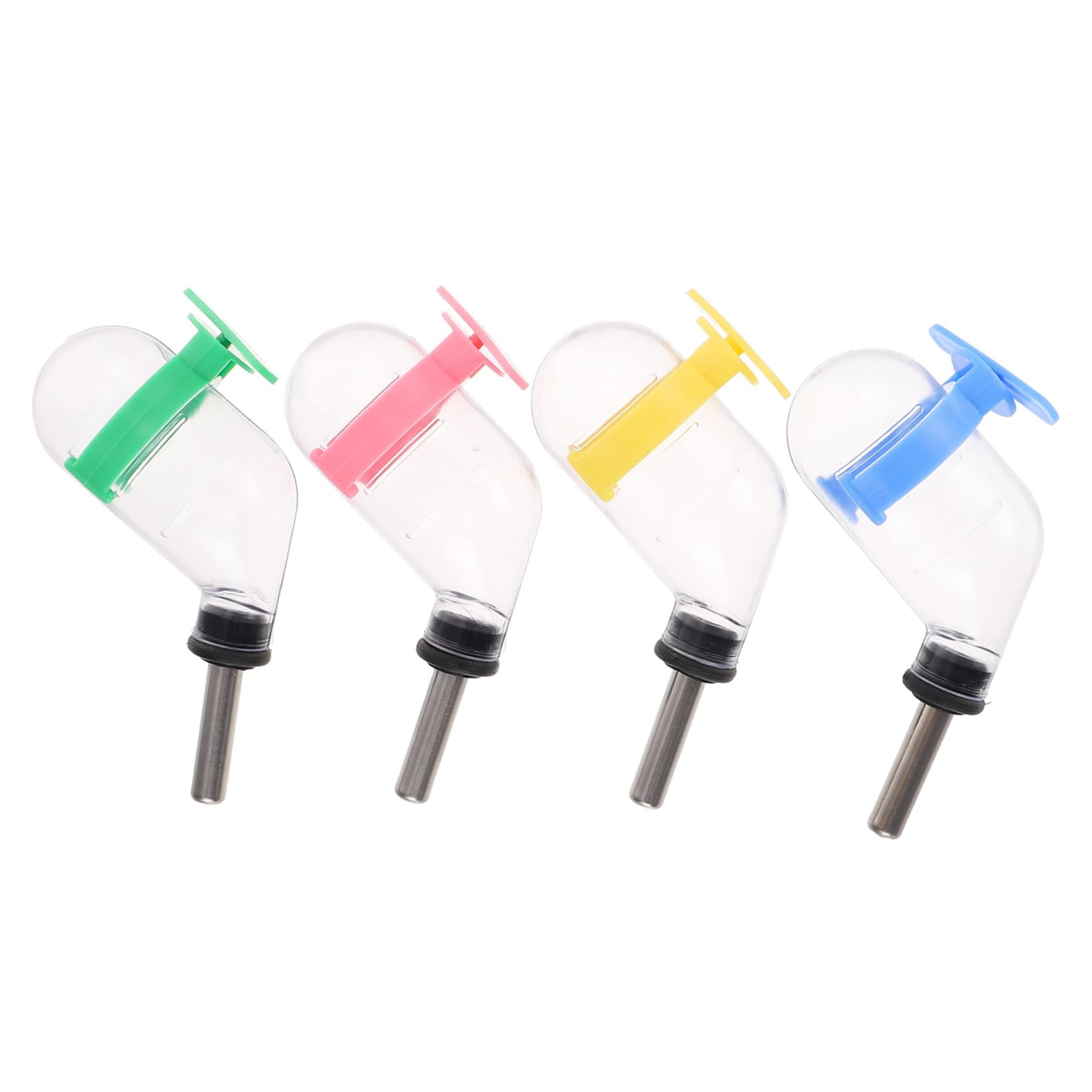 POPETPOP 4Pcs Hamster Water Feeder Leakproof Hanging Water Dispenser for Small Pets Capacity with Ball Control Safe and Odorless for Hamsters Guinea