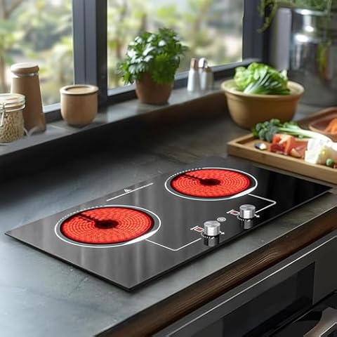 ADVWIN 2 Burner Electric Cooktop Cover