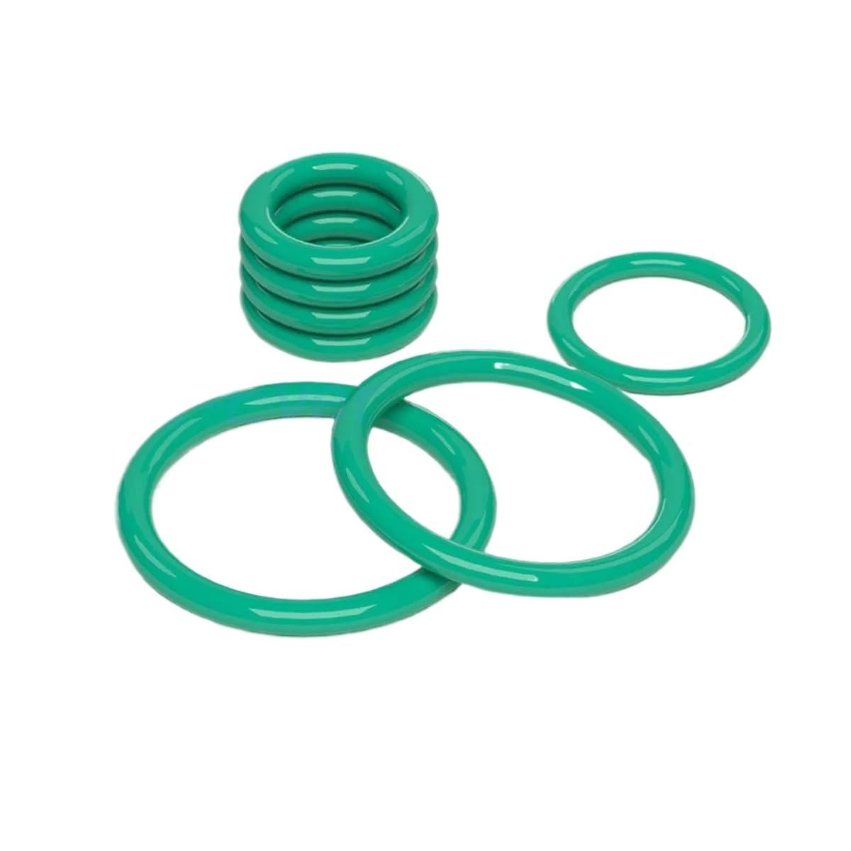 Junta tórica de caucho de flúor verde, 1,5 mm de diámetro exterior, 4 mm ~ 160 mm, juntas tóricas, junta de sellado, arandela, resistente al aceite(OD 16mm (100Pcs))