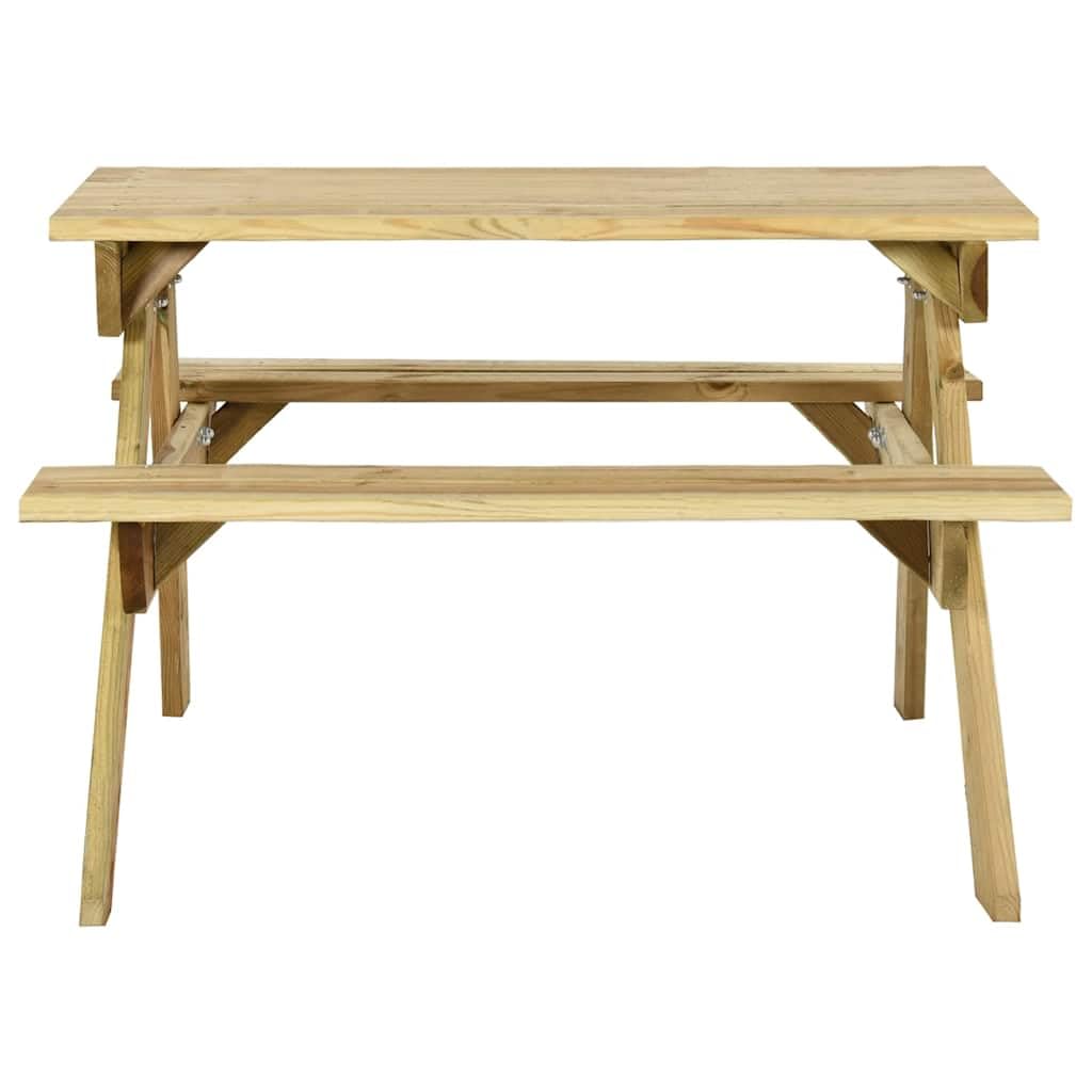 Tavolo da picnic con panche, 110 x 123 x 73 cm, in legno di pino impregnato, robusto tavolo da giardino, resistente alle intemperie, salvaspazio, per balcone, terrazza e campeggio