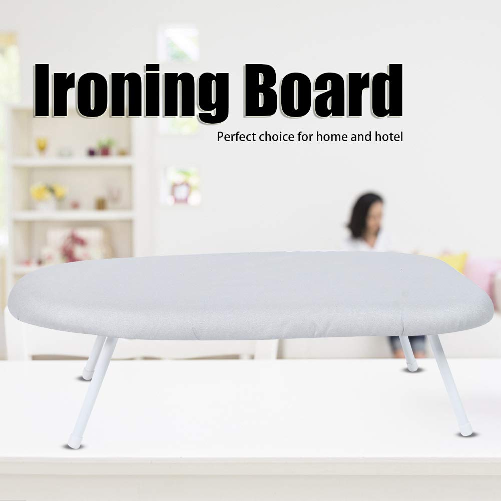 Asse da Stiro Pieghevole Mini Asse da Stiro Portatile Dal Design in Tubo D'acciaio per Uso Domestico 60 X 35 Cm Tessuto di Cotone Resistente