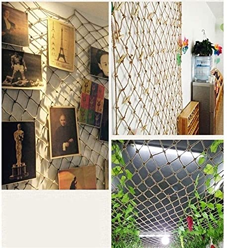Genrics Kind veiligheidsnet Decor Net Visnet Decor , Klimmen Net Hennep Touw Veiligheidsnet Kinderen Anti-val Net Retro… - Afbeelding 3