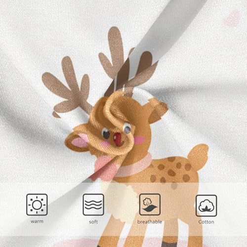 Girls' Underwear Soft Touch Organic Underpants for Kids Reindeer in Sizes 2T,3T, 4T, 5T, 6Y and 8Y3