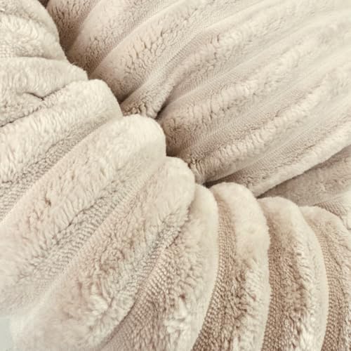 4L Textil Luna Kuscheliges Hundebett mittelgroße Hunde BEIGE Katzen Bettchen flauschig Hundekörbchen mittelgroße Hunde Hundekorb für Welpen Hundekissen Katzenkörbchen waschbar (75x65 cm, Beige)