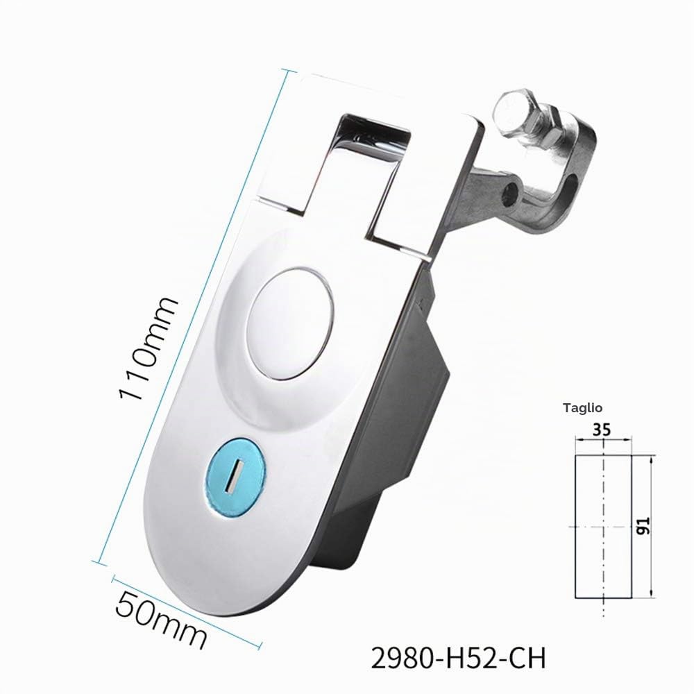 POFET Compressione Latch Lock Horsebox Locker sostituzione per camper rimorchio camion (2980-H35-CH)