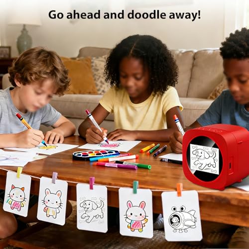 Image of LICAEVEY AI Drawing Thermal Printer, Kids Voice Recognition Printer with 6 Style Options and 24 Languages Support, for Creative Doodle Printing and Learning