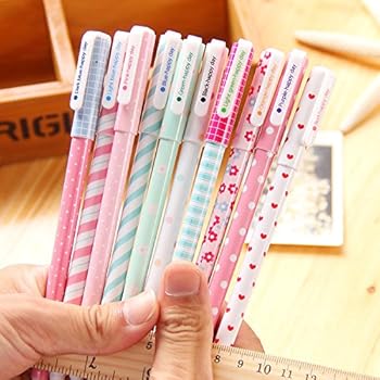 Amazon Com Nykkola 10 Pcs Multi Colors Colorful Gel Ink Pen Cute