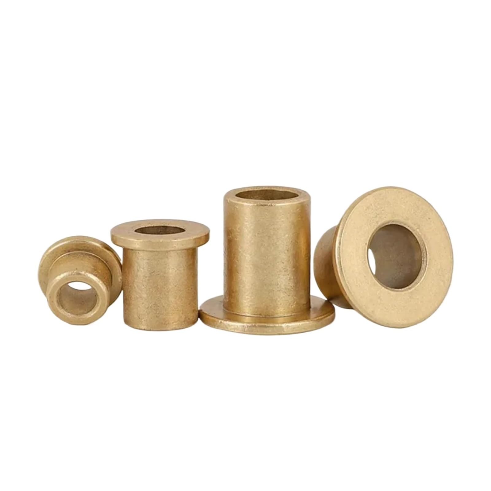 Manicotto dell'albero in ottone, 2 pz ID 8mm 10mm 12mm flangiatura cuscinetto autolubrificante metallurgia delle polveri olio boccola di rame manicotto di guida con flangia a gradini(10x16x16-22x3)