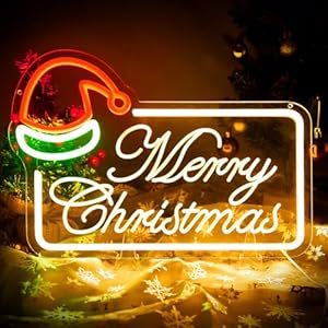 Merry Christmas Neon Sign: Dimmable LED Neon Lights for Wall Decor – Ideal Ambient Lighting Holiday Decorations for Home Kids Room