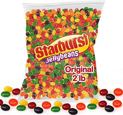 Starburst Original Jelly Beans – 2LB Bulk Pack of Candy – Valentines Candy Fruity Flavor Starburst Bulk – Perfect for Parties, Birthdays, Special Events, Comes in a Resealable Bag