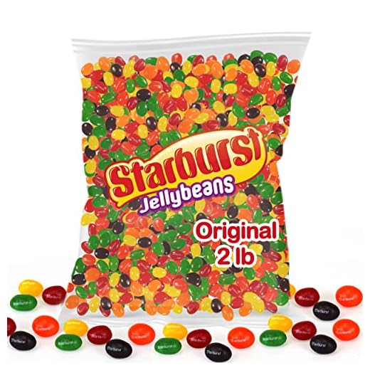 Starburst Original Jelly Beans – 2LB Bulk Pack of Candy – Valentines Candy Fruity Flavor Starburst Bulk – Perfect for Parties, Birthdays, Special Events, Comes in a Resealable Bag