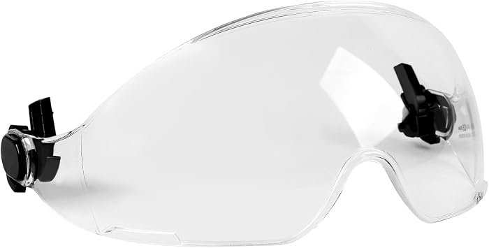 UM ULTRAMAXX Lightweight Safety Helmet Hard Hat with Clear Visor, Type 1 Class C, Black