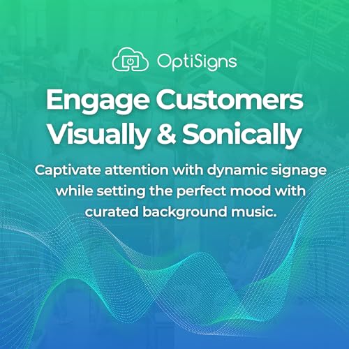 Image of OptiSigns OptiKiosk 10 - Countertop Digital Signage Kiosk, 10.1 inch HD Touchscreen Display with Wi-Fi, Ethernet & Bluetooth, Software, Optional Background Music
