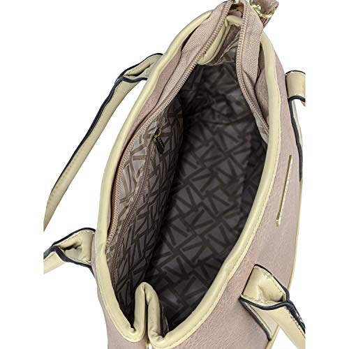 Kit Bolsa Feminina De Ombro E Bolsa Tiracolo Com Carteira Rosa Brinde