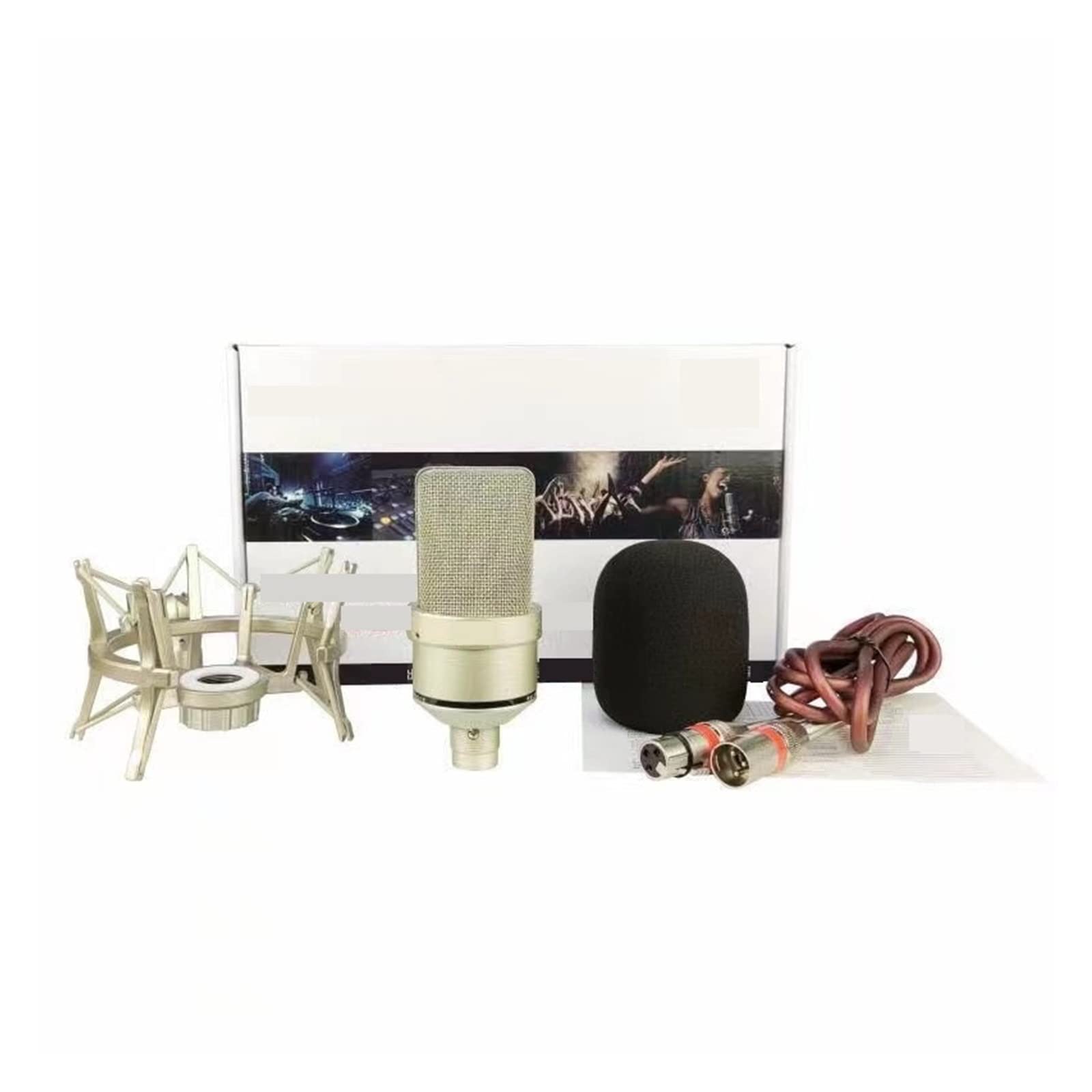 Microphone a condensateur 34mm avec membrane studio de qualite superieure pour chant