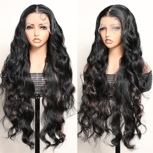 SOKU Body Wave Lace Front Wig Synthetic, 13x6 HD Transparent