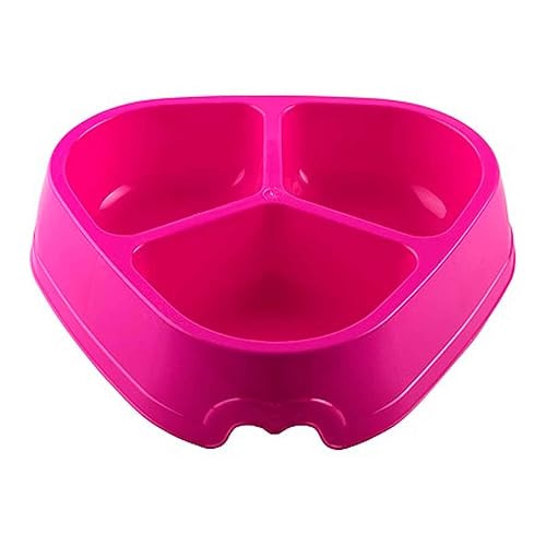 AC - Comedero Triple Triangular para Perro/Gato, Alimentación Plato alimentador Tazón Comedero para Mascotas…
