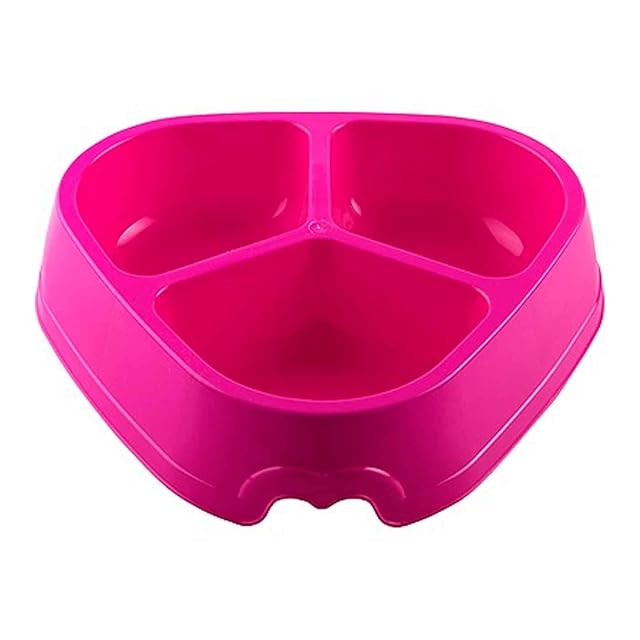 AC - Comedero Triple Triangular para Perro/Gato, Alimentación Plato alimentador Tazón Comedero para Mascotas…